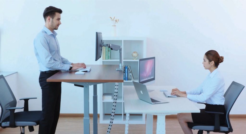 Trabalhe sentado ou em pé