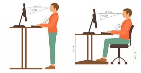 postura adequada para evitar dor na nuca