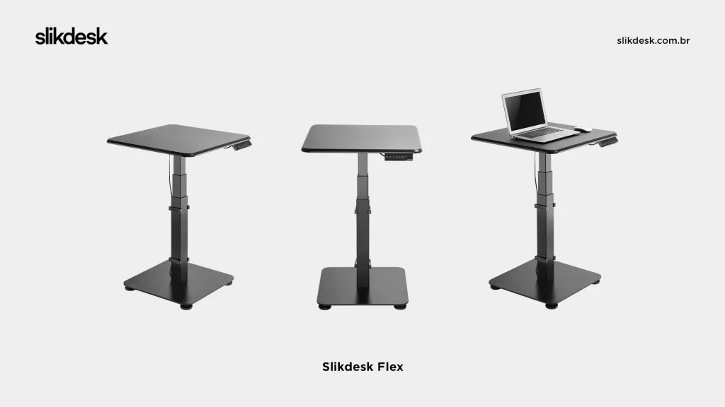 4) Mesa com regulagem de altura elétrica Slikdesk Flex